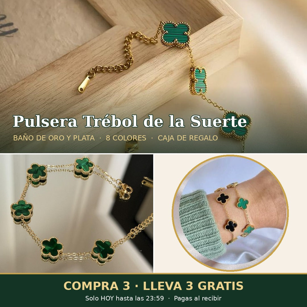 🍀 Pulsera Trébol de la Suerte✨  - Lleva la elegancia en tu muneca - OFERTA SOLO HOY HASTA LAS 23:59 ⏳
